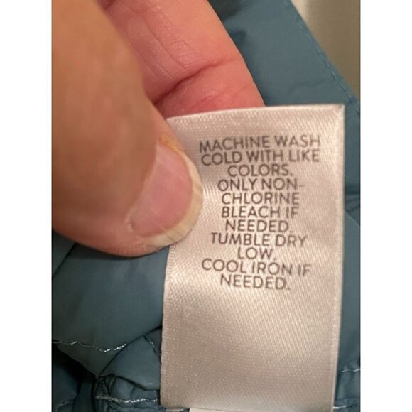 J. Jill Womens Down Quilted Vest‎ Size L Light Blue Nylon Shell & Lining - Picture 4 of 10